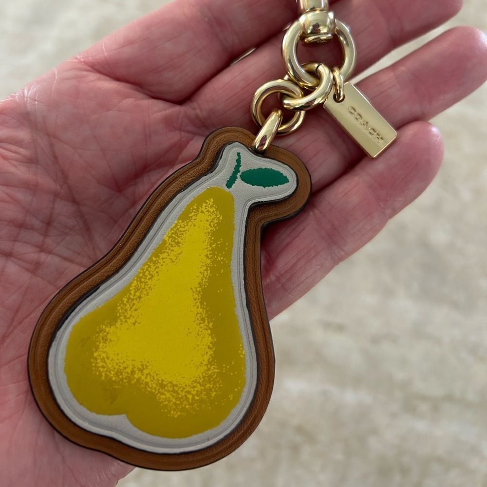 COACH  Leather Pear Keychain